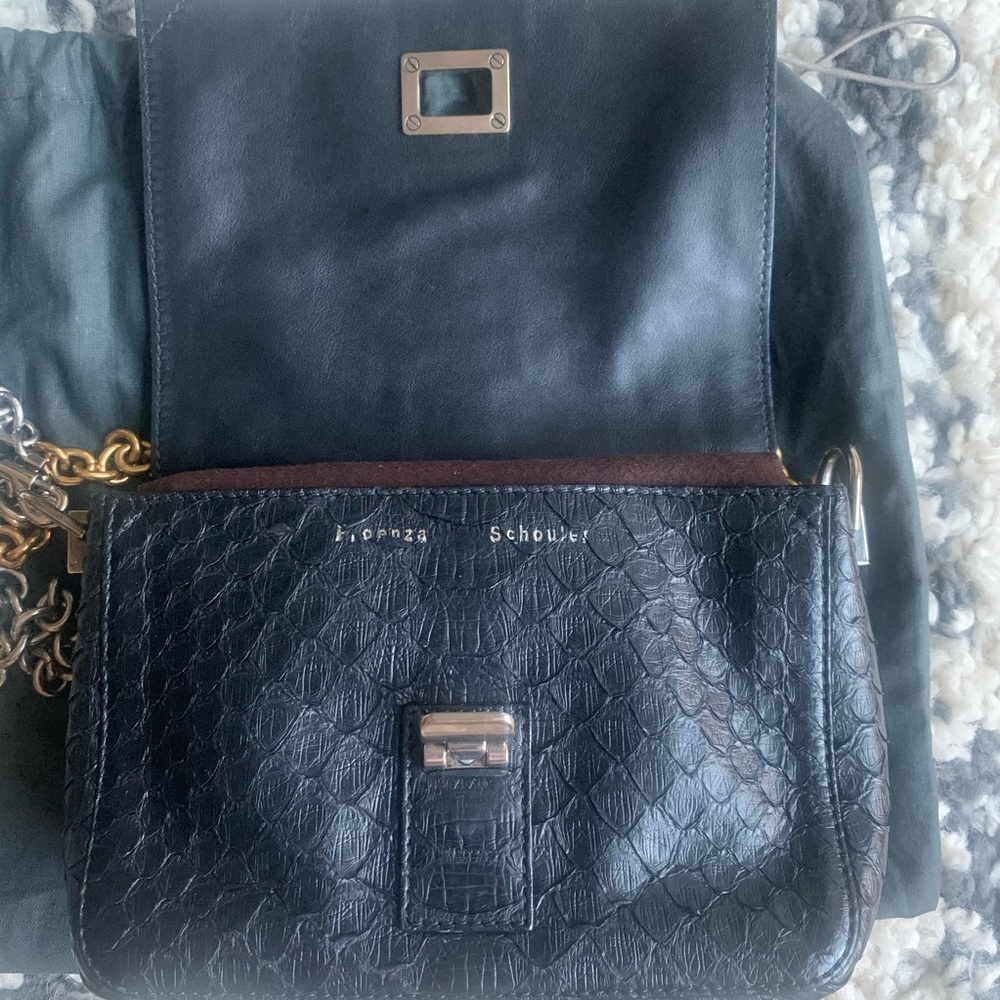 Proenza Schouler Python Tiny Courier Crossbody Bag - image 3